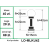 Lampa ogrodowa Mleczna Kula wysokość 42cm