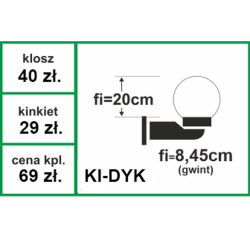 Kinkiet  Dymna Kula  kod: KI-DYKU