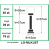 Lampa  ogrodowa Mleczna Kula wysokość 57cm