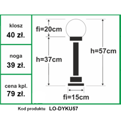 Lampa ogrodowa  - mleczna  kula