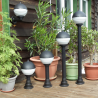 Lampa ogrodowa Mleczne Prążki wysokość 44cm