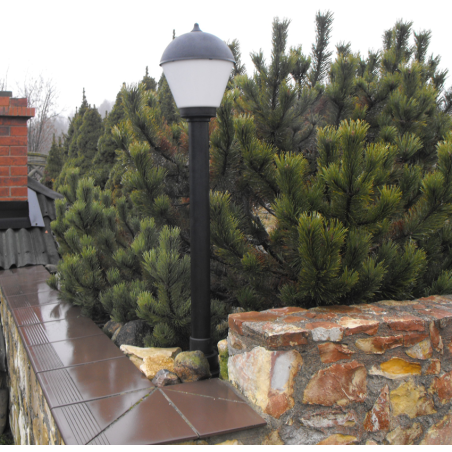 Lampa  ogrodowa - Mleczny Stożek wysokość 106cm
